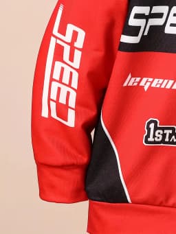 Trendy Kids' Racing Element Hoodie & Pants - Street Style Tracksuit