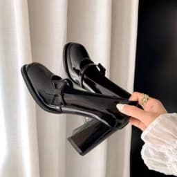 New pink pointed-toe high-heeled shoes Women's 2026 spring sweet and fashionable bow-shaped open-toe thick-soled Mary Jane shoes