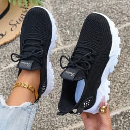 Breathable Knit Sneakers Fashion Comfortable Slip Resistant Soft Sole Shoes for Men Outdoor Walking