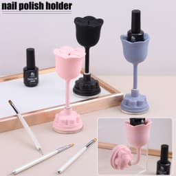 360° Rotating for Nail Polish Holder Stand with Anti-Spill Tilted Design Ergonomic Grip, Portable Desktop Storage for Nail Paint