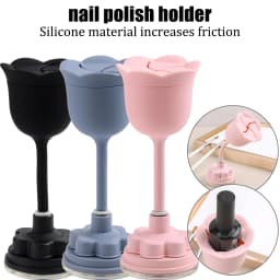 360° Rotating for Nail Polish Holder Stand with Anti-Spill Tilted Design Ergonomic Grip, Portable Desktop Storage for Nail Paint