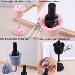 360° Rotating for Nail Polish Holder Stand with Anti-Spill Tilted Design Ergonomic Grip, Portable Desktop Storage for Nail Paint