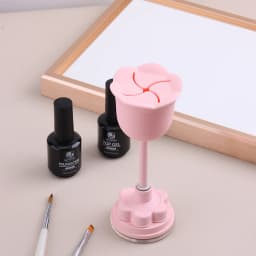 360° Rotating for Nail Polish Holder Stand with Anti-Spill Tilted Design Ergonomic Grip, Portable Desktop Storage for Nail Paint