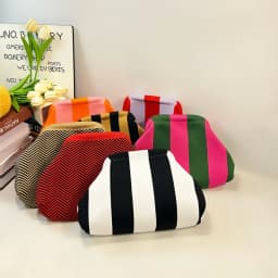 Woven Crochet Handbags for Women Summer Beach Clutch Bag Purses Knitting Dumpling Clutch Ruched Cute Cloud Casual Colorblock Bag