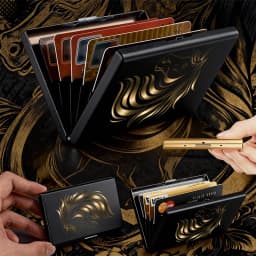 Horse Head Anti-Scan RFID 10 Cards Aluminum Metal Credit Card Holder Blocking Wallet Case Business Card Protection Hold