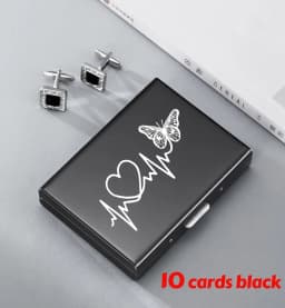 Horse Head Anti-Scan RFID 10 Cards Aluminum Metal Credit Card Holder Blocking Wallet Case Business Card Protection Hold