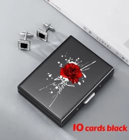 Horse Head Anti-Scan RFID 10 Cards Aluminum Metal Credit Card Holder Blocking Wallet Case Business Card Protection Hold