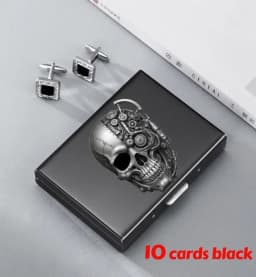 Horse Head Anti-Scan RFID 10 Cards Aluminum Metal Credit Card Holder Blocking Wallet Case Business Card Protection Hold