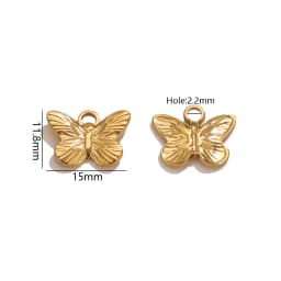 5pcs Stainless Steel Butterfly Snake Sun Heart Charms Jewelry Making Accessories DIY Women Earrings Necklace Jewelry Making Base