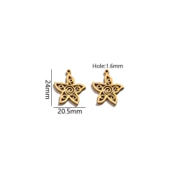 5pcs Stainless Steel Butterfly Snake Sun Heart Charms Jewelry Making Accessories DIY Women Earrings Necklace Jewelry Making Base