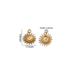 5pcs Stainless Steel Butterfly Snake Sun Heart Charms Jewelry Making Accessories DIY Women Earrings Necklace Jewelry Making Base