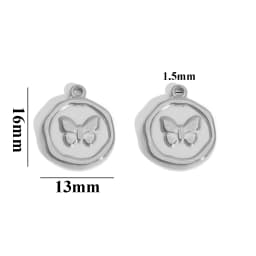 5pcs Stainless Steel Butterfly Snake Sun Heart Charms Jewelry Making Accessories DIY Women Earrings Necklace Jewelry Making Base