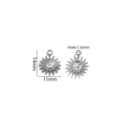 5pcs Stainless Steel Butterfly Snake Sun Heart Charms Jewelry Making Accessories DIY Women Earrings Necklace Jewelry Making Base