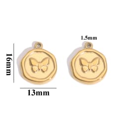 5pcs Stainless Steel Butterfly Snake Sun Heart Charms Jewelry Making Accessories DIY Women Earrings Necklace Jewelry Making Base