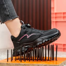 New Rotary Buckle Styles Women Safety Boots With Steel Toe Cap Anti-smash Work Sneakers Safety Shoes IndestructibleWork Boots