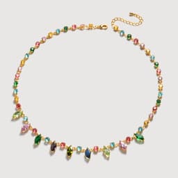 Personalized Trend Design Color Inlaid Zirconia Women's Necklace Bracelet Niche Fashion Holiday Party Accessories Jewelry Set