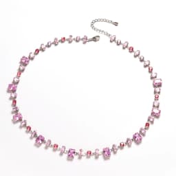 Personalized Trend Design Color Inlaid Zirconia Women's Necklace Bracelet Niche Fashion Holiday Party Accessories Jewelry Set