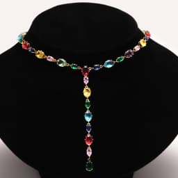 Personalized Trend Design Color Inlaid Zirconia Women's Necklace Bracelet Niche Fashion Holiday Party Accessories Jewelry Set