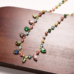 Personalized Trend Design Color Inlaid Zirconia Women's Necklace Bracelet Niche Fashion Holiday Party Accessories Jewelry Set