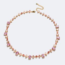 Personalized Trend Design Color Inlaid Zirconia Women's Necklace Bracelet Niche Fashion Holiday Party Accessories Jewelry Set
