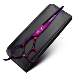 Black Left Hand Hair Scissors 6-inch JP440C Steel Cutting Scissors and Thinning Scissors Left-handed
