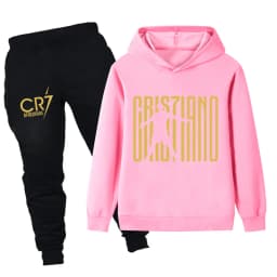 Creative Simple CR7 Printed Fans Hoodie Boys Fall and Winter Outdoor Sports Suit Kids Comfortable Warm Long Sleeve Suit