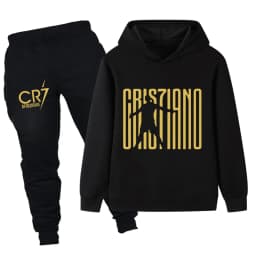 Creative Simple CR7 Printed Fans Hoodie Boys Fall and Winter Outdoor Sports Suit Kids Comfortable Warm Long Sleeve Suit