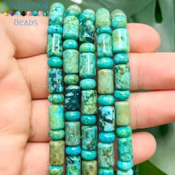 4x6x10mm Natural Chrysocolla Sea Sediment Jasper Loose Spacer Beads for Jewelry Making DIY Bracelet Necklace Accessories