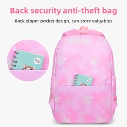 Refrigerator Door Multiple Pockets Light Burden Reduction Elementary School Bag Female Children's Backpack with Pendant
