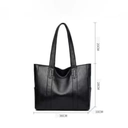 New Large Capacity Vintage Handbag PU Soft PU Leather Bag Versatile Solid Color Shoulder Bag