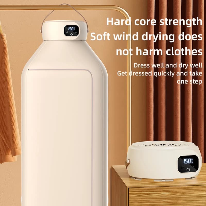Portable Electric Dryer Multifunctional Dryer Foldable Timed Fast Drying Low-noise Warm Air Heating Clothing Care Mini Dryer