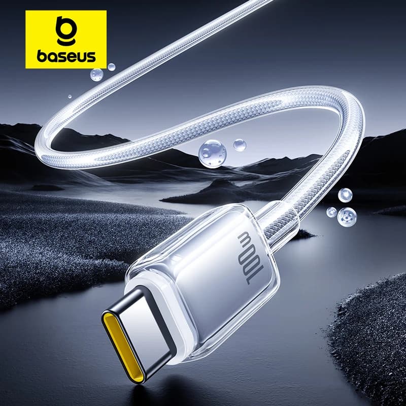 Baseus 100W Fast Charging Data Cable USB-A to USB-C For Car Charging For iPhone 17 iPhone 16 iPhone 15
