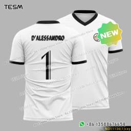 TESM Men Vintage Jersey T Shirt Stripe Sports Top Children Casual Short-Sleeved Shirt High-Definition Printing Breathable Shirt