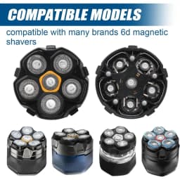 For Magnetic 6 Blade Head Shaver Replacement Heads for DOAO JoyKoi Solimpia Singphere AEXIRI Head Shaver