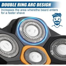 For Magnetic 6 Blade Head Shaver Replacement Heads for DOAO JoyKoi Solimpia Singphere AEXIRI Head Shaver