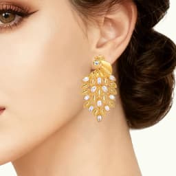 YTJX Luxury Colorful Zircon Women Earrings Hight Quality 18K Gold Plated Phoenix Shaped Big Earrings For Party Jewelry Gifts ﻿