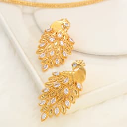 YTJX Luxury Colorful Zircon Women Earrings Hight Quality 18K Gold Plated Phoenix Shaped Big Earrings For Party Jewelry Gifts ﻿