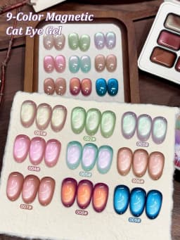 Jillradia 9 Colors Cat Eye Patting Gel Smudge Canned High Saturation Popular Semi-Solid Nail Polish Gel Nail Salon Special