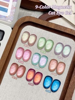 Jillradia 9 Colors Cat Eye Patting Gel Smudge Canned High Saturation Popular Semi-Solid Nail Polish Gel Nail Salon Special