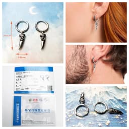 Bowknot Snake Sword Heart Tooth Creole Hinged Hoop Earrings Fine Jewelry For Women Vintage Gift In Real 925 Sterling Silver