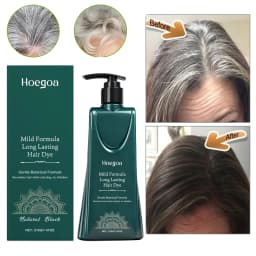 Natural Plant-Based Hair Color Cream Hair Dye for Gray Coverage - Dark Tea, Natural Black, Chestnut Brown Non-Damaging Hair Tint