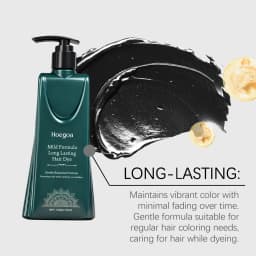 Natural Plant-Based Hair Color Cream Hair Dye for Gray Coverage - Dark Tea, Natural Black, Chestnut Brown Non-Damaging Hair Tint