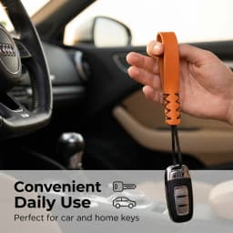 Fashion Handmade Genuine Leather Keychain Cowhide Key Lanyard Pendant Car Key Holder Key Cover Auto Keyring Accessories gift
