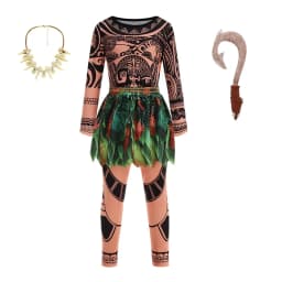 Moana Movie Cartoon characters Maui Kids Boys Costume Maui Tattoo Top+Pants 2Pcs Sets Birthday Children With Fish hook knife