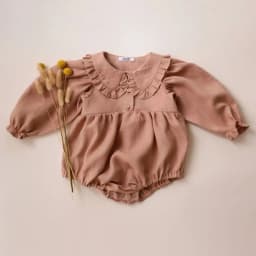 Vintage Floral Baby Girl Romper Spring Wedding Party Outfit Soft Cotton Short Sleeve Cute Design
