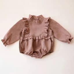Vintage Floral Baby Girl Romper Spring Wedding Party Outfit Soft Cotton Short Sleeve Cute Design