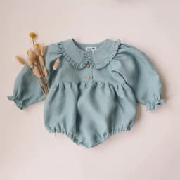 Vintage Floral Baby Girl Romper Spring Wedding Party Outfit Soft Cotton Short Sleeve Cute Design