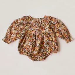 Vintage Floral Baby Girl Romper Spring Wedding Party Outfit Soft Cotton Short Sleeve Cute Design