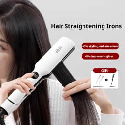 Professional Hair Straightener Curling Iron Ceramic Flat Iron Negative Ion Wide Plate Temperature Adjustable Hair Straightener