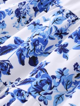 Women's and Children's A-Line Skirt in Country Style with Fashionable Flower Print Casual Midi Skirt Suitable for Daily Wear,